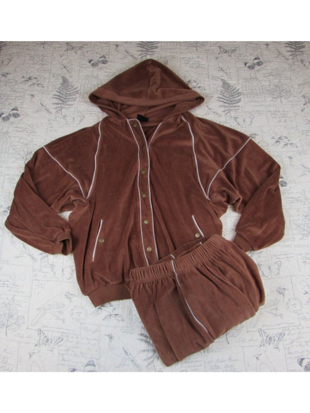 Urban Outfitters Out From UK oversize Velour Track suit athleisure Loungewear S